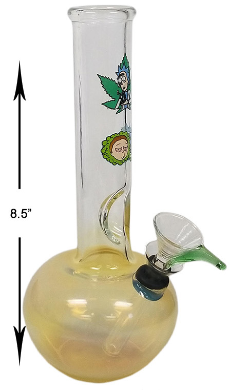 8.5 Inch Yellow green Rick And Morty Water Pipe