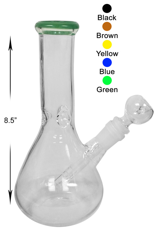 8.5 Inch Clear Beaker Water Pipe
