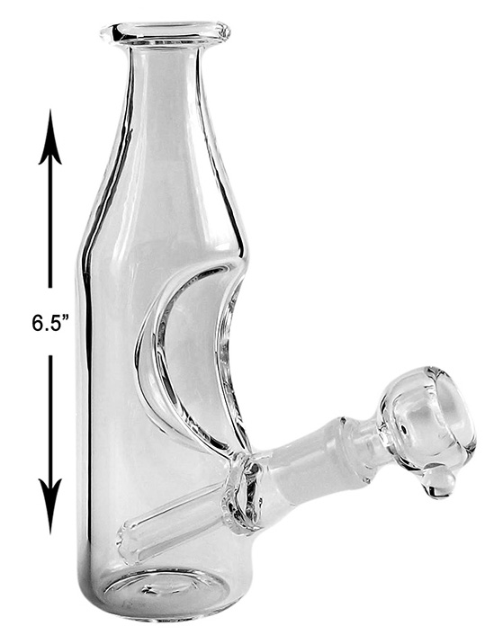 6.5 Inch Clear Bottle Water Pipe