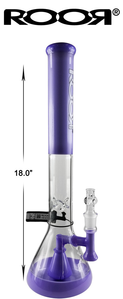 18 Inch Purple Roor Perc Beaker Water Pipe