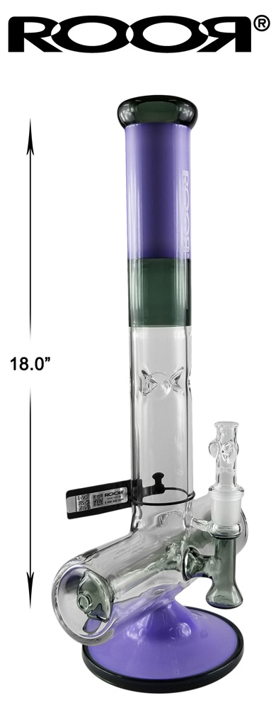 18 Inch Forest Green And Purple Roor Dab Rig