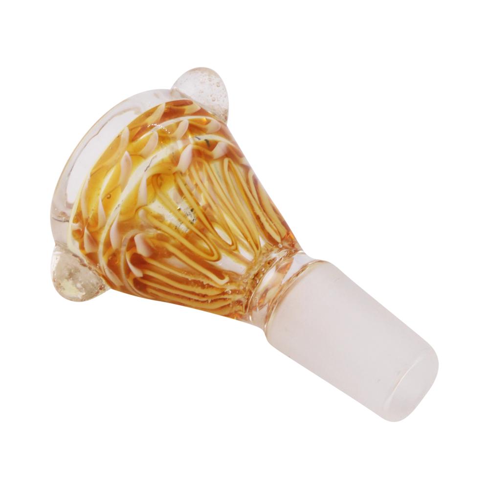 14 mm Male Amber Petal Bowl-Brown