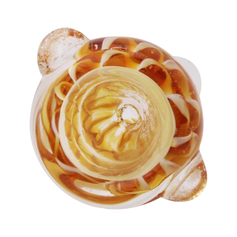 14 mm Male Amber Petal Bowl-Brown