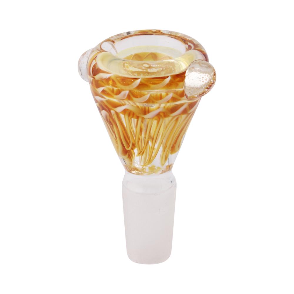 14 mm Male Amber Petal Bowl-Brown