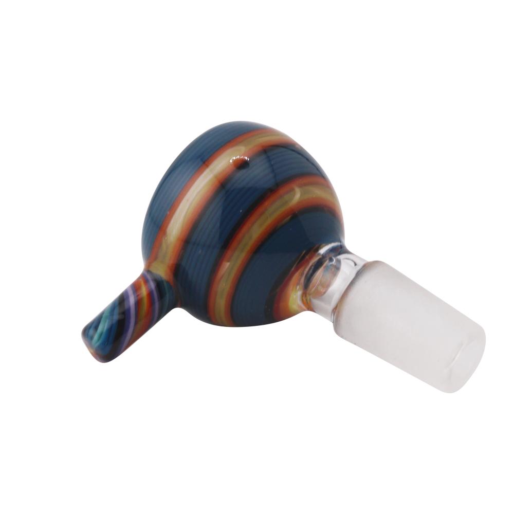 14 mm Male Art Swirl Bowl-Blue Mix