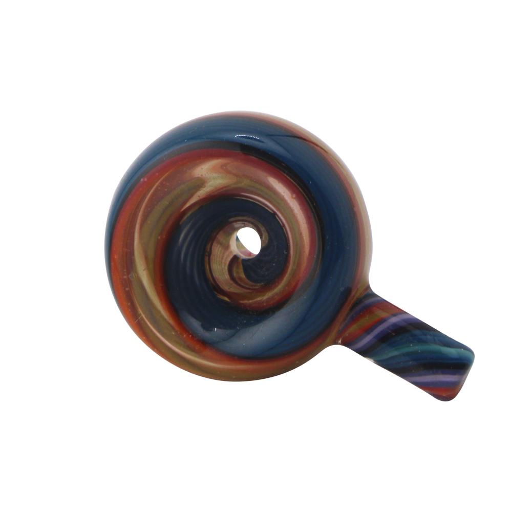 14 mm Male Art Swirl Bowl-Blue Mix
