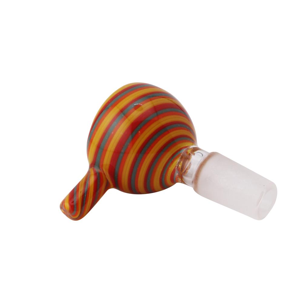 14 mm Male Art Swirl Bowl-Orange Mix