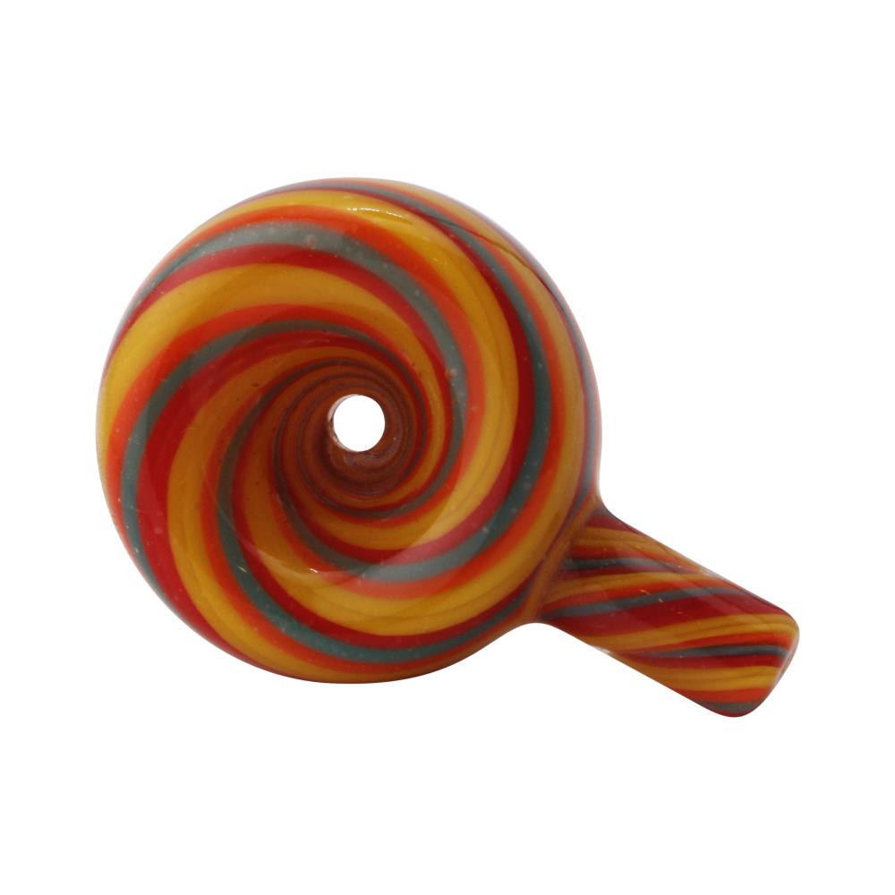 14 mm Male Art Swirl Bowl-Orange Mix