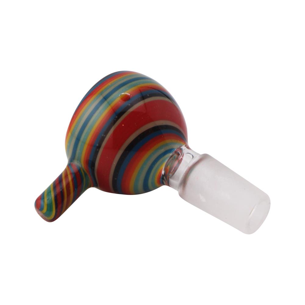 14 mm Male Art Swirl Bowl-Red Mix