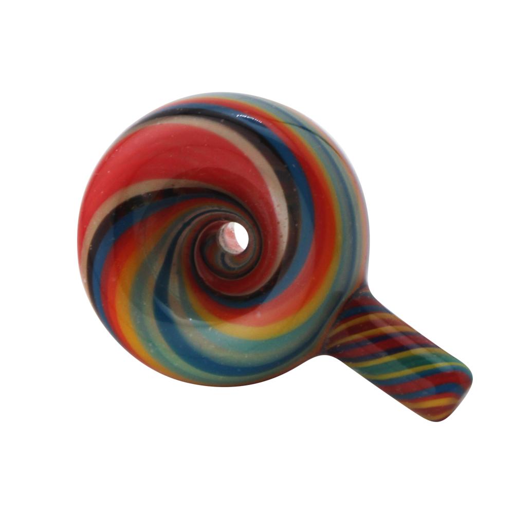 14 mm Male Art Swirl Bowl-Red Mix