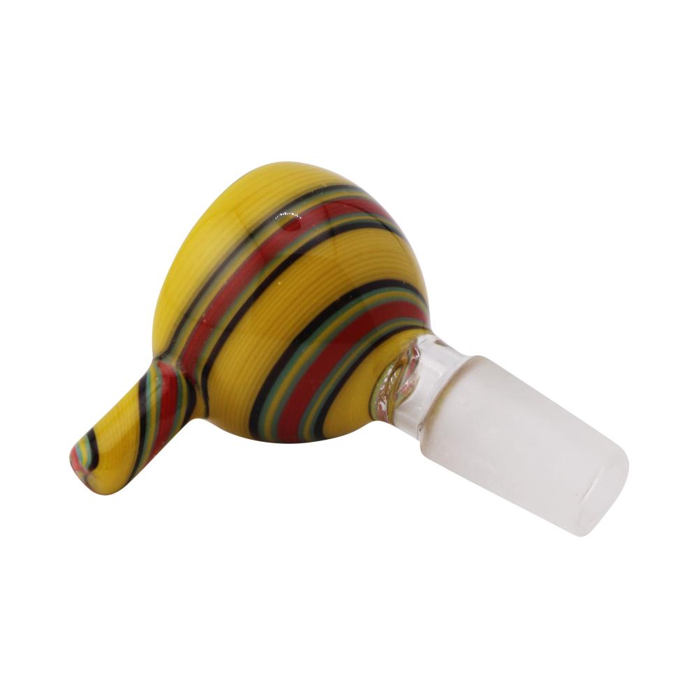 14 mm Male Art Swirl Bowl-Yellow