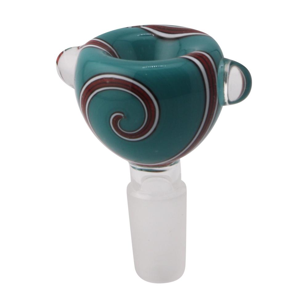 14 mm Male Azure Ribbon Bowl With Handle-Light Blue