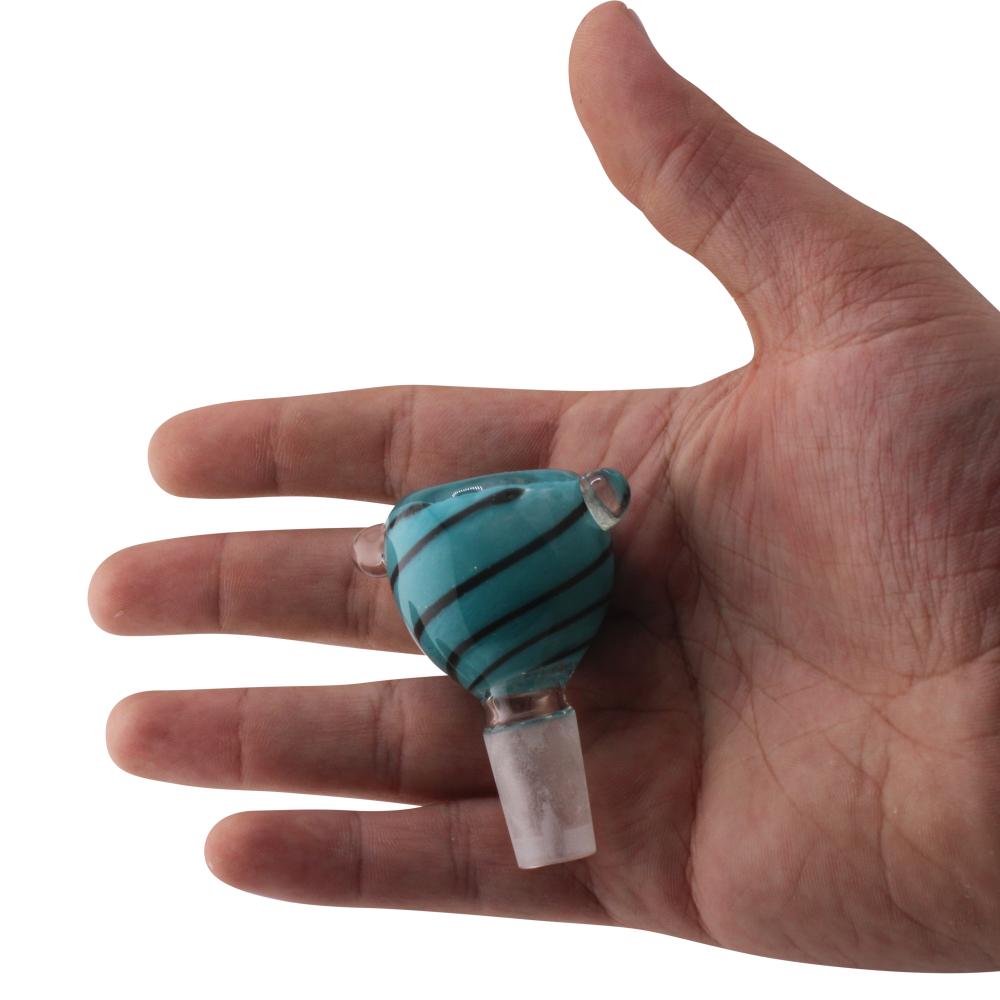 14 mm Male Blush Bowl With Handle-Light Blue