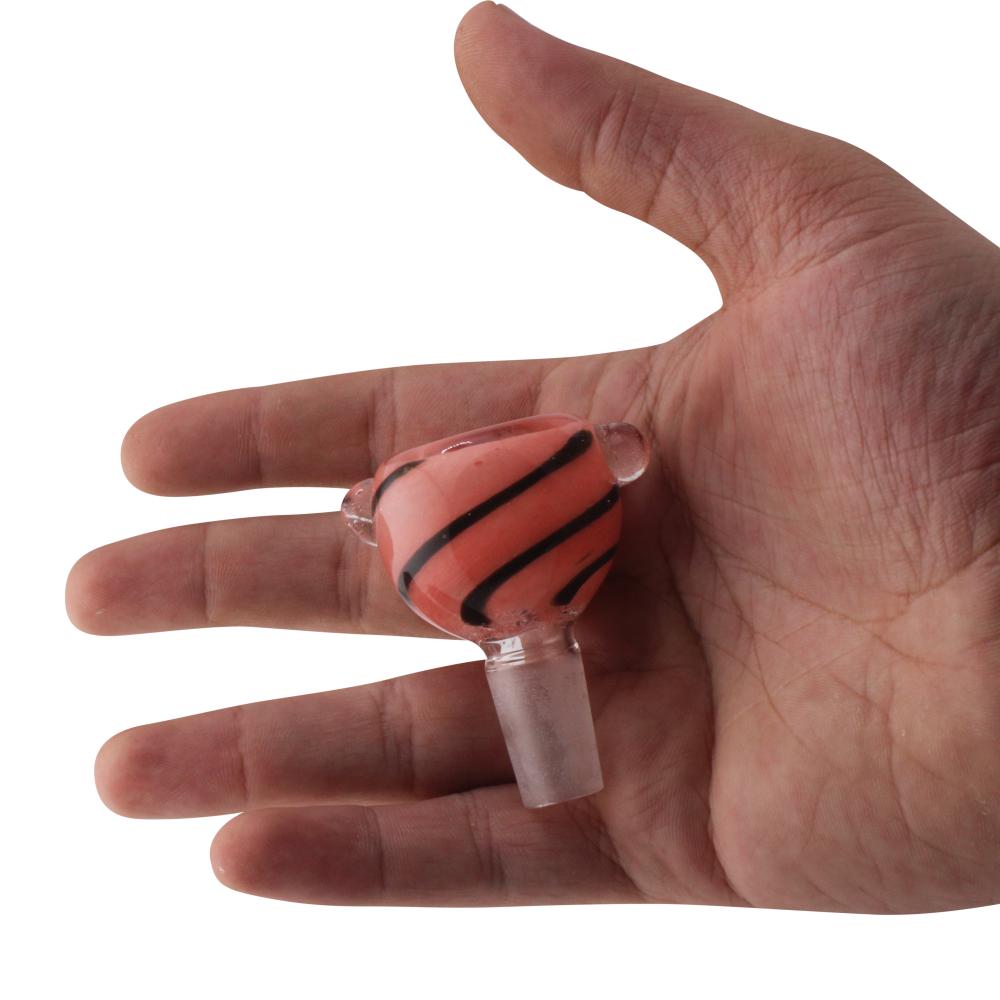 14 mm Male Blush Bowl With Handle-Pink