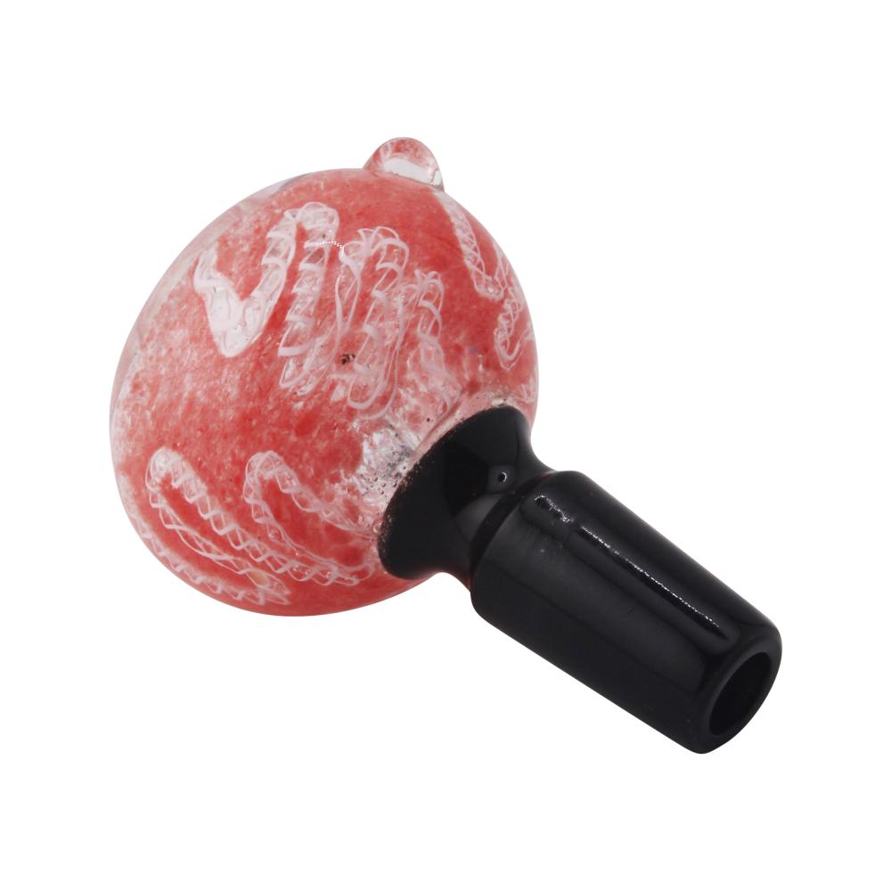 14 mm Male Coral Nebula Bowl With Handle-Red