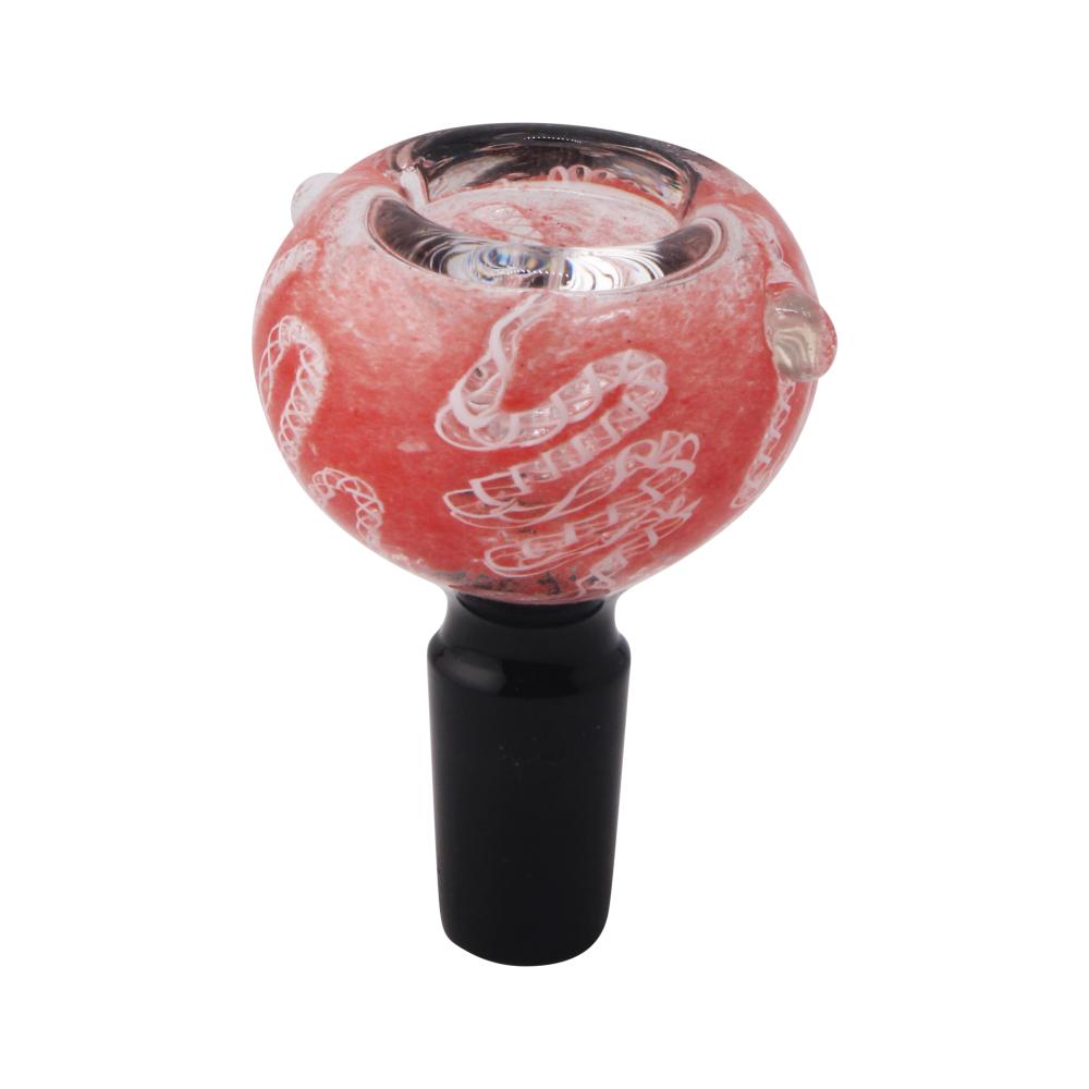 14 mm Male Coral Nebula Bowl With Handle-Red
