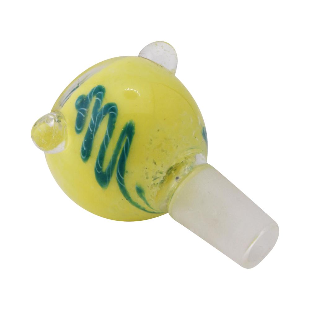 14 mm Male Drift Bowl With Handle-Yellow