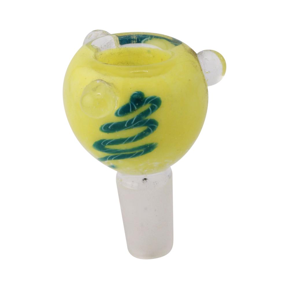 14 mm Male Drift Bowl With Handle-Yellow