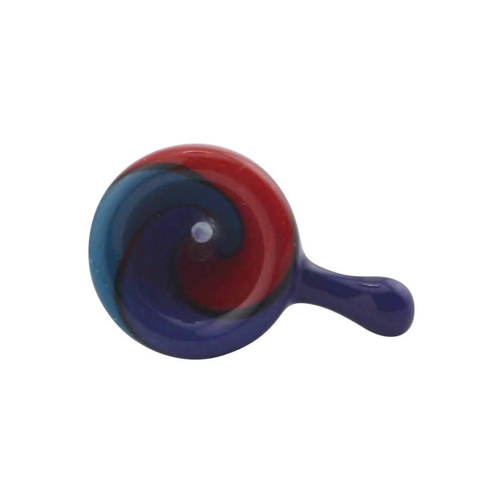 14 mm Male Fusion Stripe Bowl With Handle-Dark Blue Mix