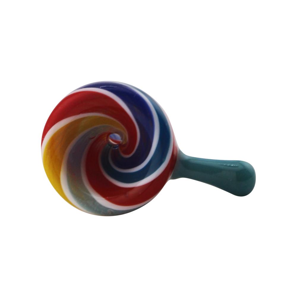 14 mm Male Fusion Stripe Bowl With Handle-Mix