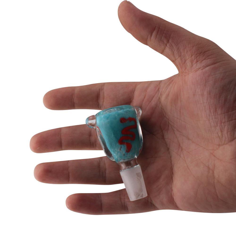 14 mm Male Handcrafted Bowl With Handle-Light Blue