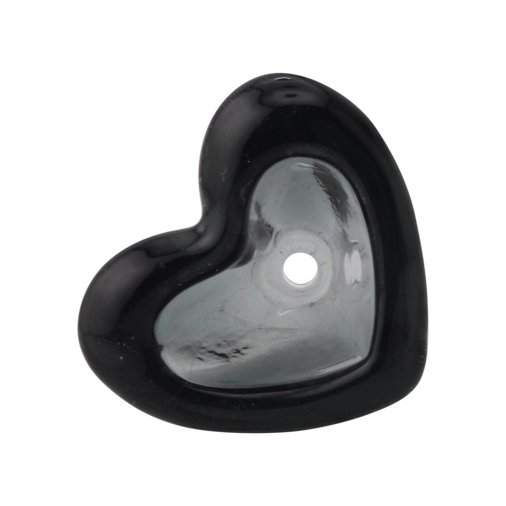 14 mm Male Heart Bowl-Black