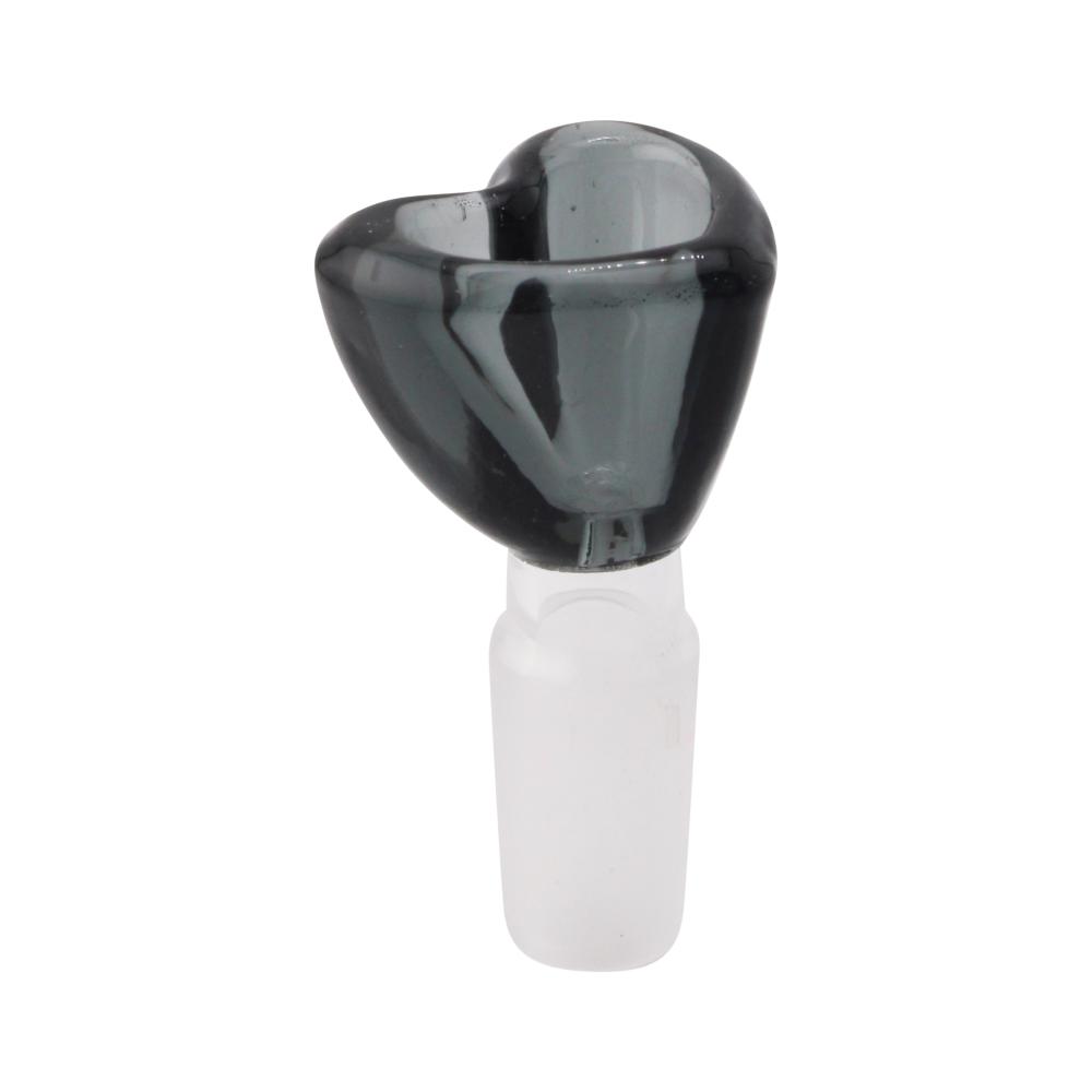 14 mm Male Heart Bowl-Black