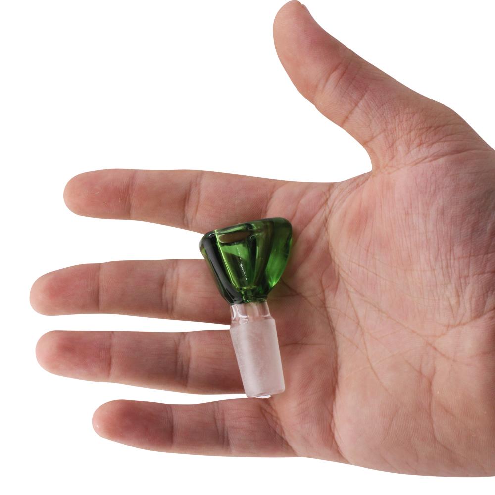 14 mm Male Heart Bowl-Green