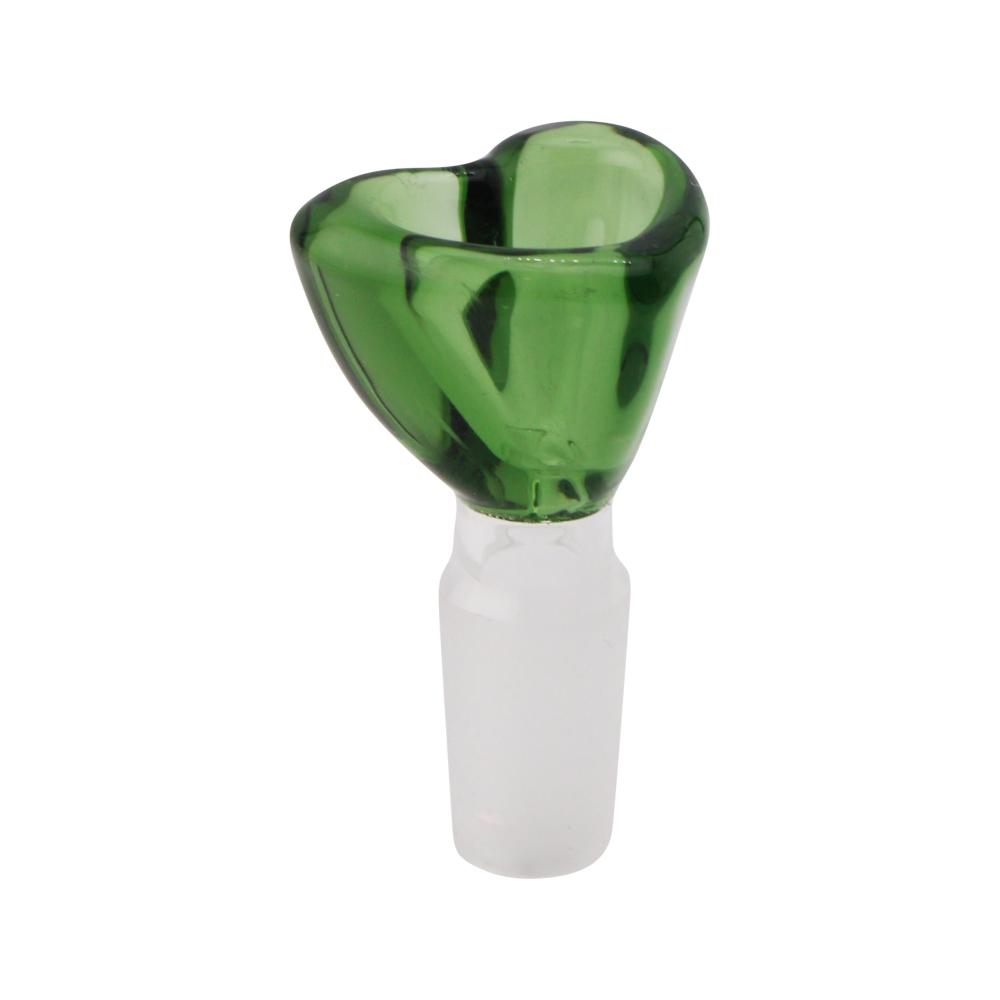 14 mm Male Heart Bowl-Green