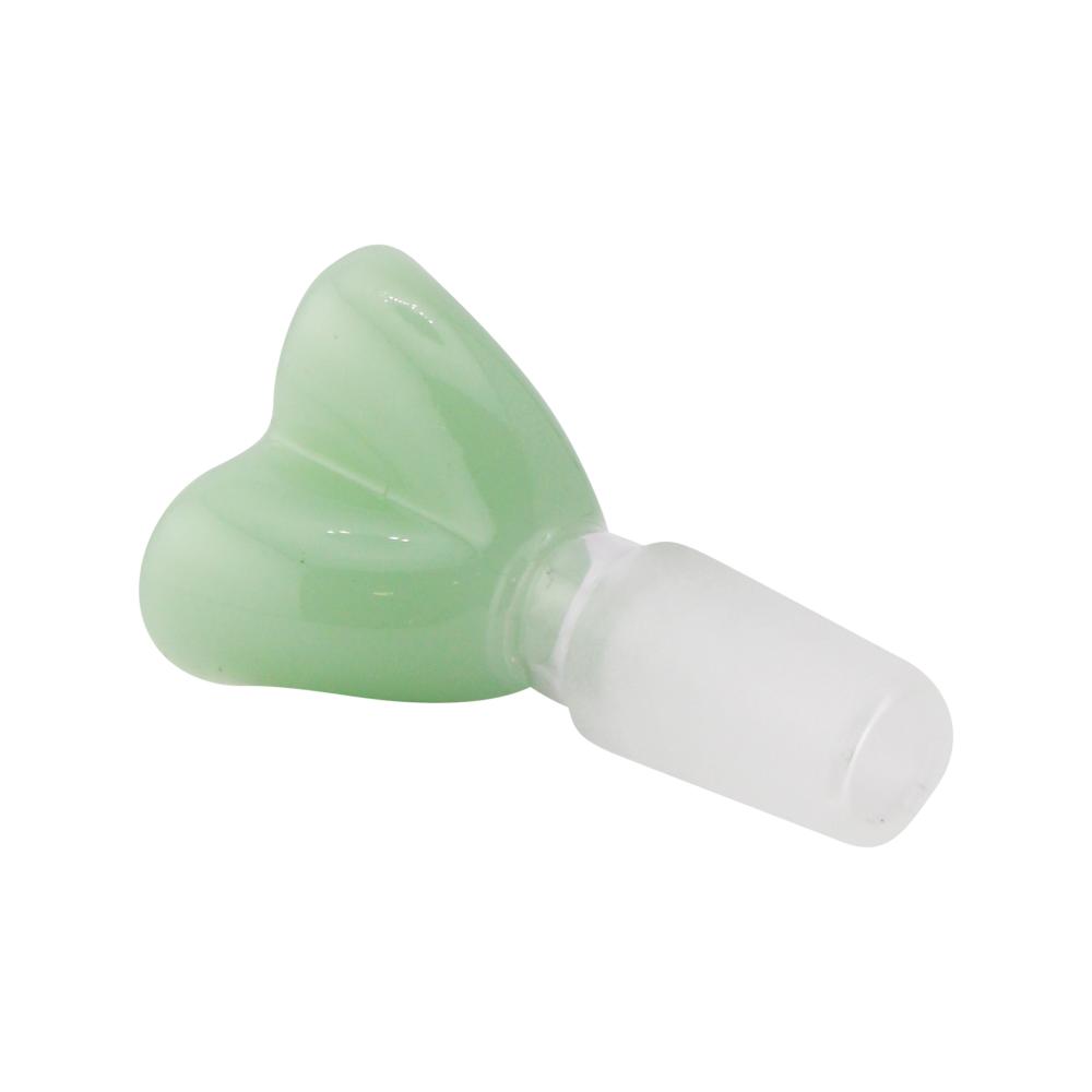 14 mm Male Heart Bowl-Light Green