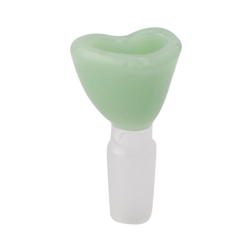 14 mm Male Heart Bowl-Light Green