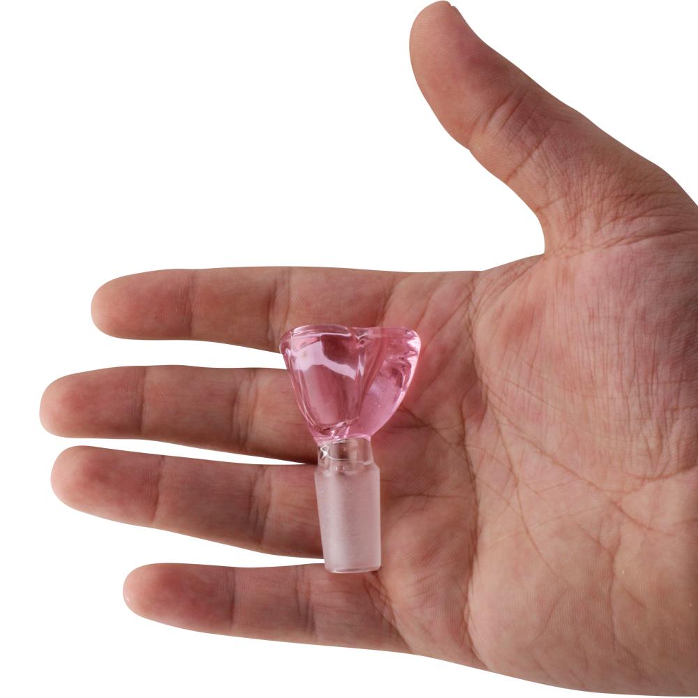 14 mm Male Heart Bowl-Pink