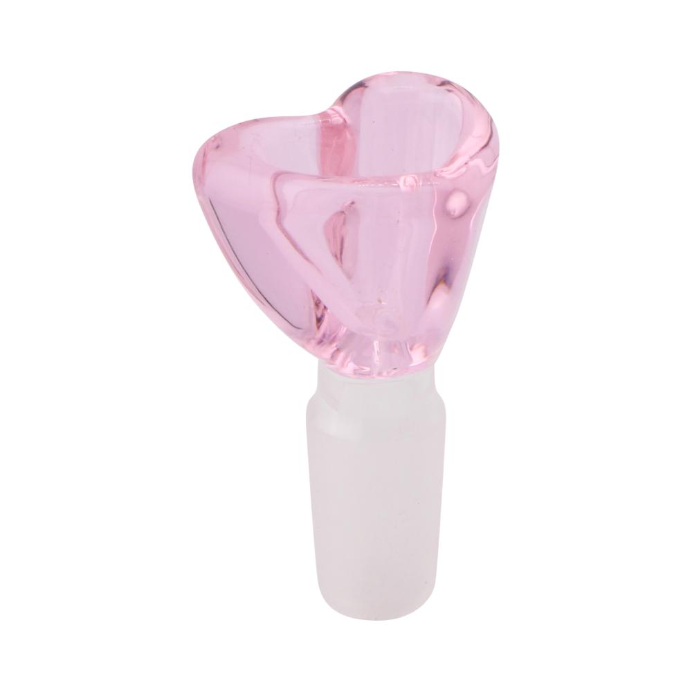 14 mm Male Heart Bowl-Pink