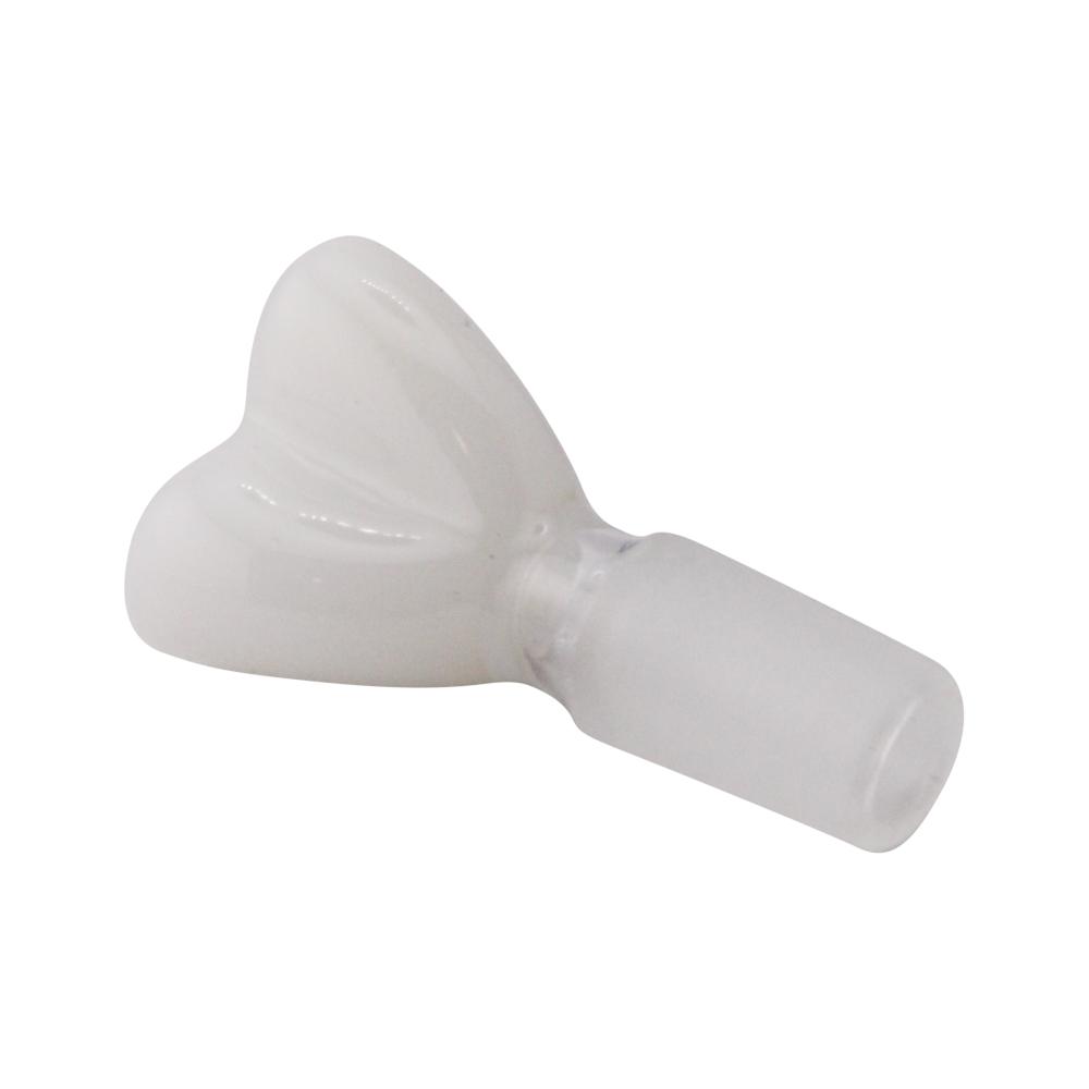 14 mm Male Heart Bowl-White