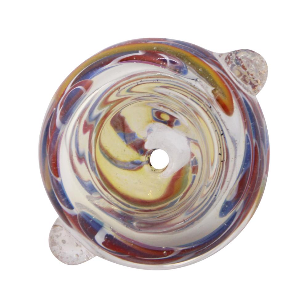 14 mm Male Helix Bowl With Handle-Blue Mix