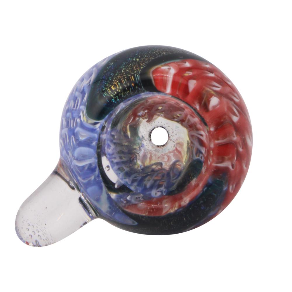 14 mm Male Mosaic Bowl With Handle-Blue Mix