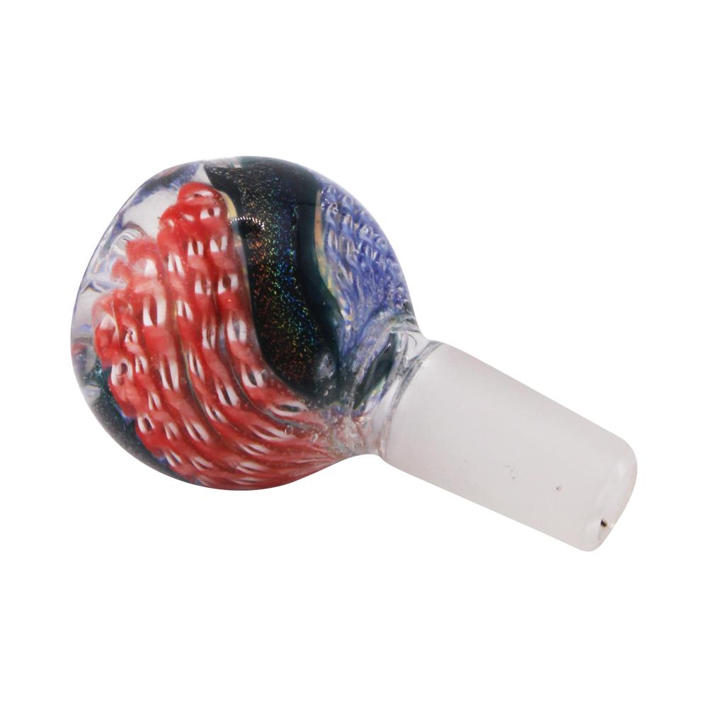 14 mm Male Mosaic Bowl With Handle-Blue Mix