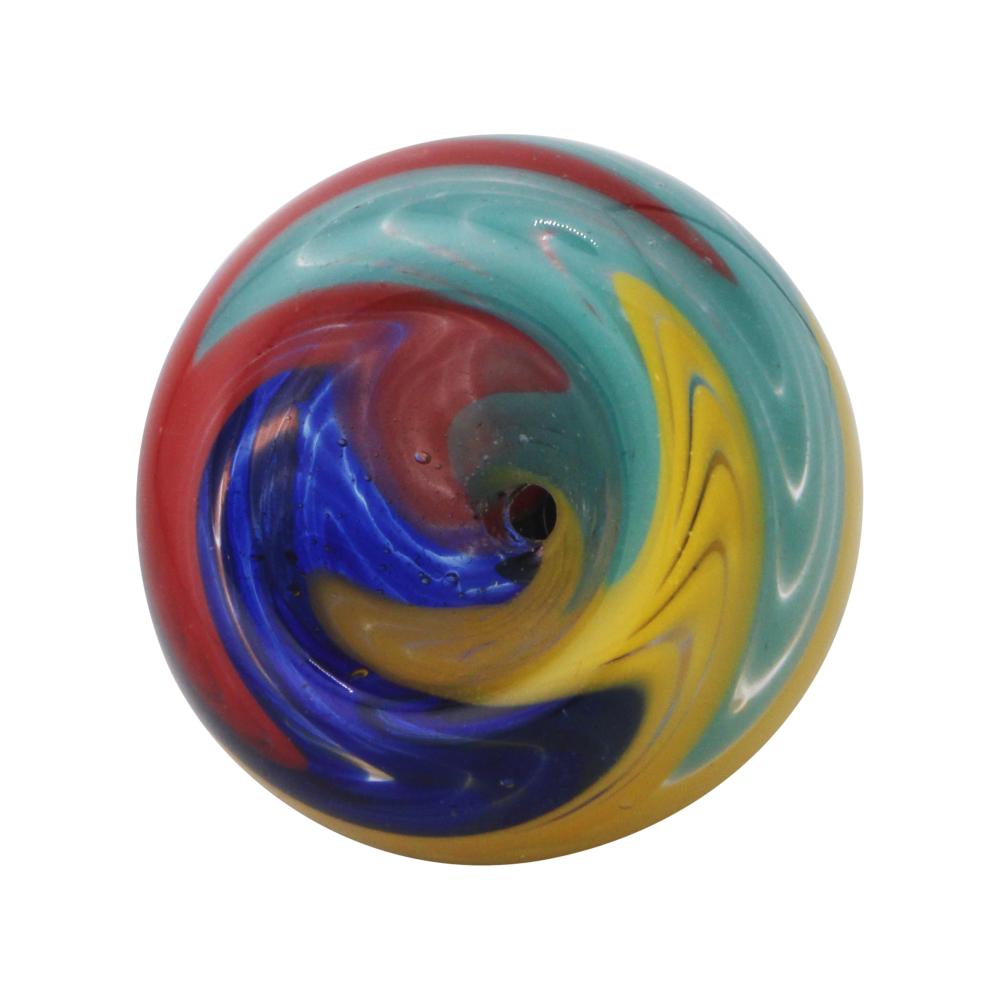 14 mm Male Ocean Ember Swirl Bowl-Red and Blue