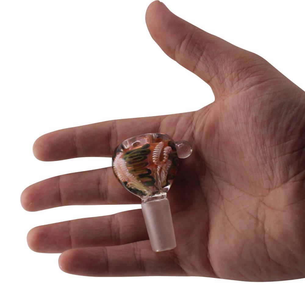 14 mm Male Rustic Bowl With Handle-Dark Pink