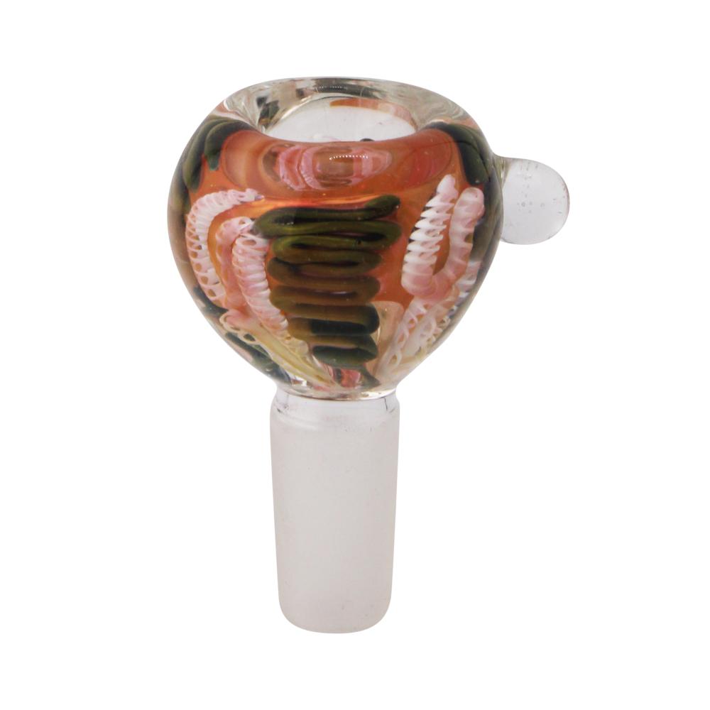 14 mm Male Rustic Bowl With Handle-Dark Pink