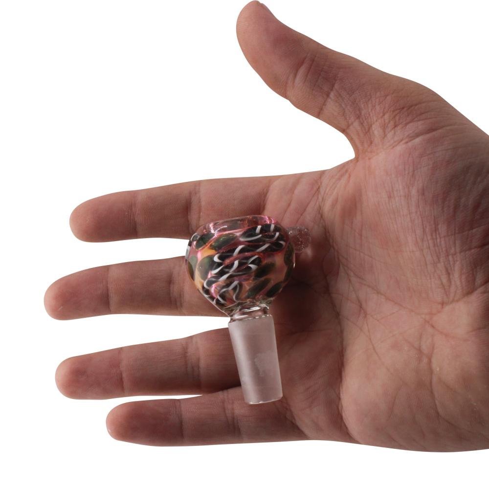 14 mm Male Rustic Bowl With Handle-Pink