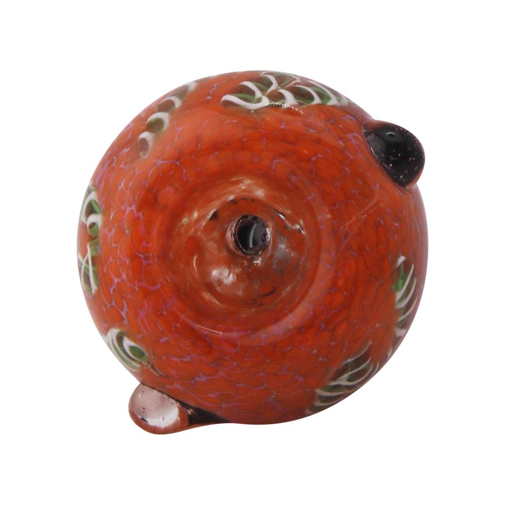 14 mm Male Scarlet Lace Bowl With Handle-Orange