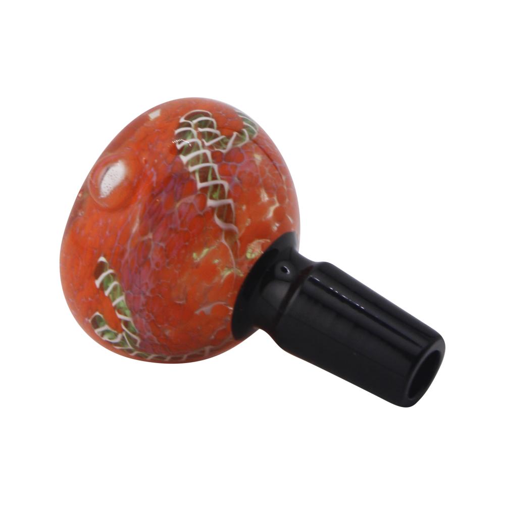 14 mm Male Scarlet Lace Bowl With Handle-Orange