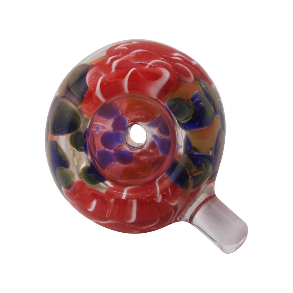 14 mm Male Speckle Bowl With Handle-Red