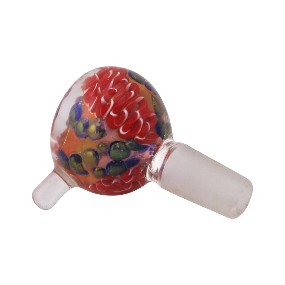 14 mm Male Speckle Bowl With Handle-Red