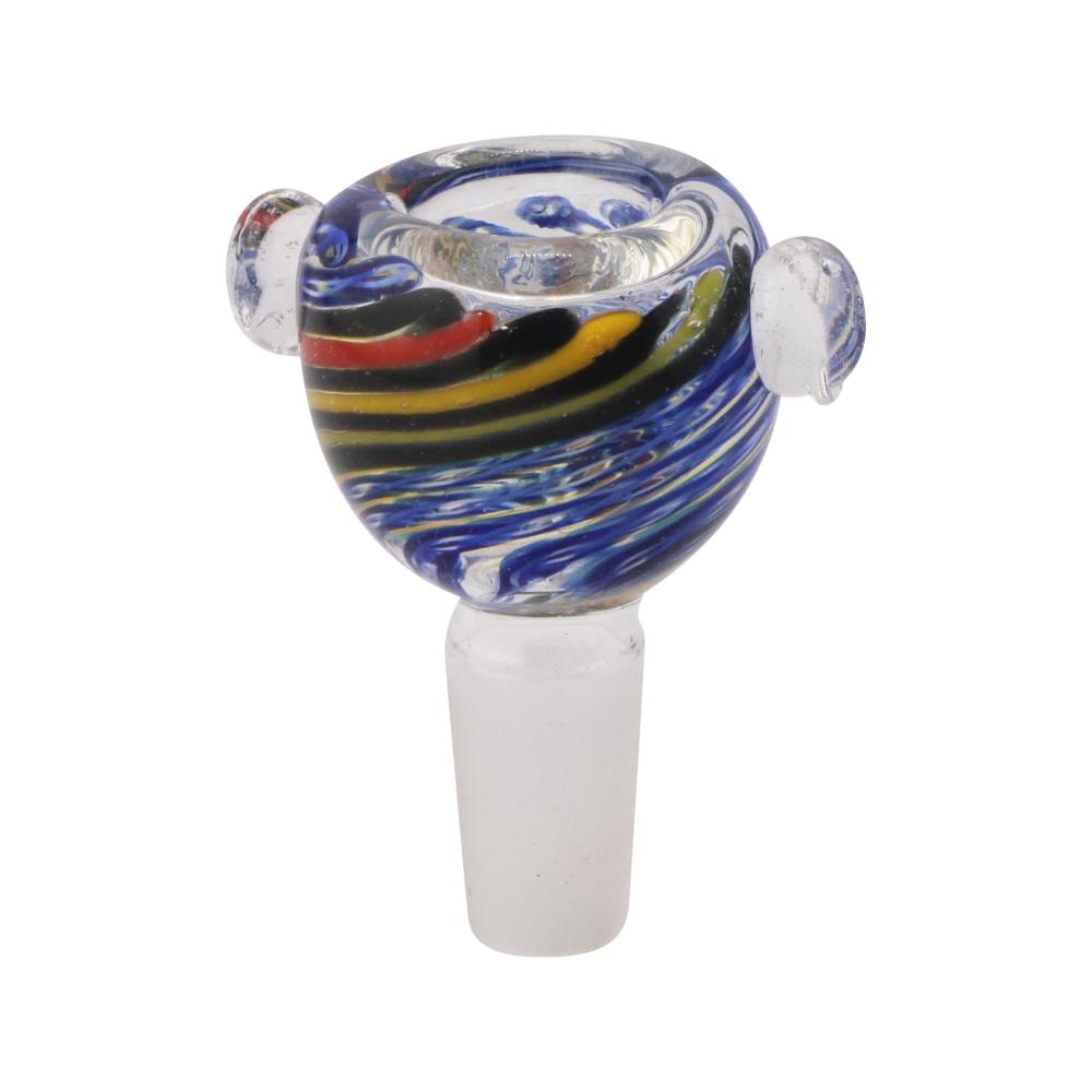 14 mm Male Spectrum Wave Bowl With Handle-Blue