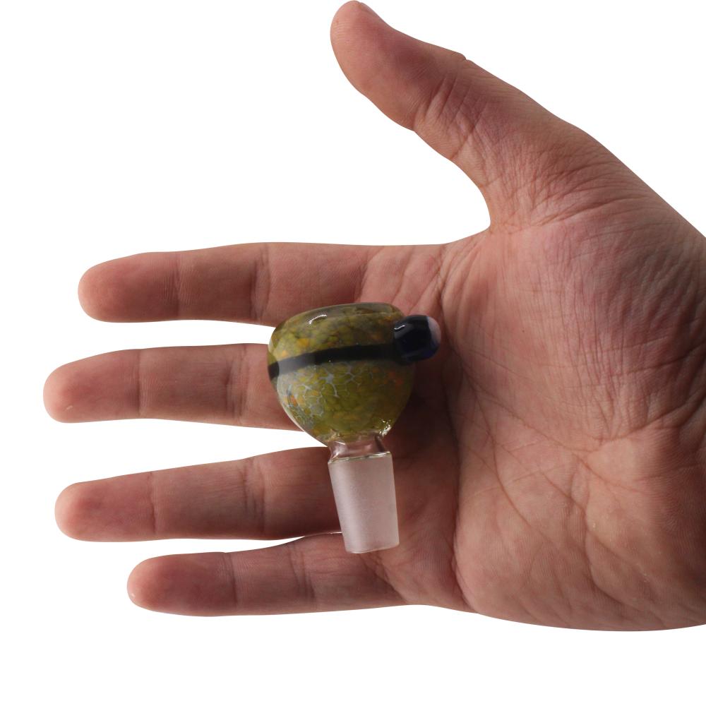 14 mm Male Vardant Bowl With Handle-Dark Green