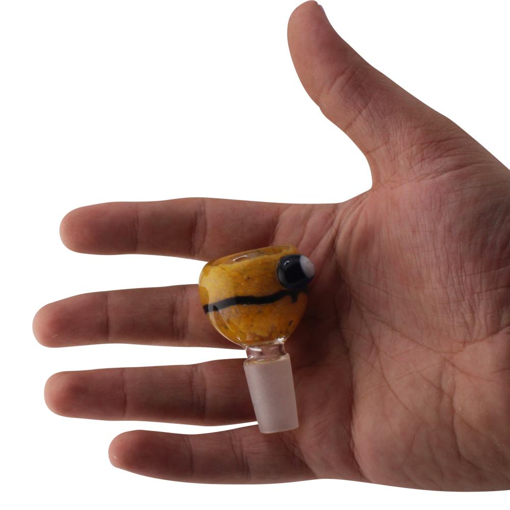 14 mm Male Vardant Bowl With Handle-Yellow