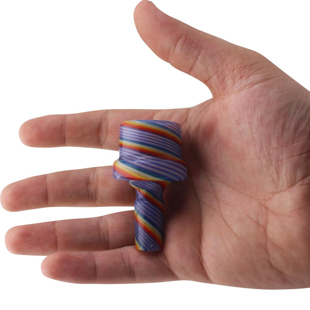 14 mm Male Vortex Swirl Bowl-Blue