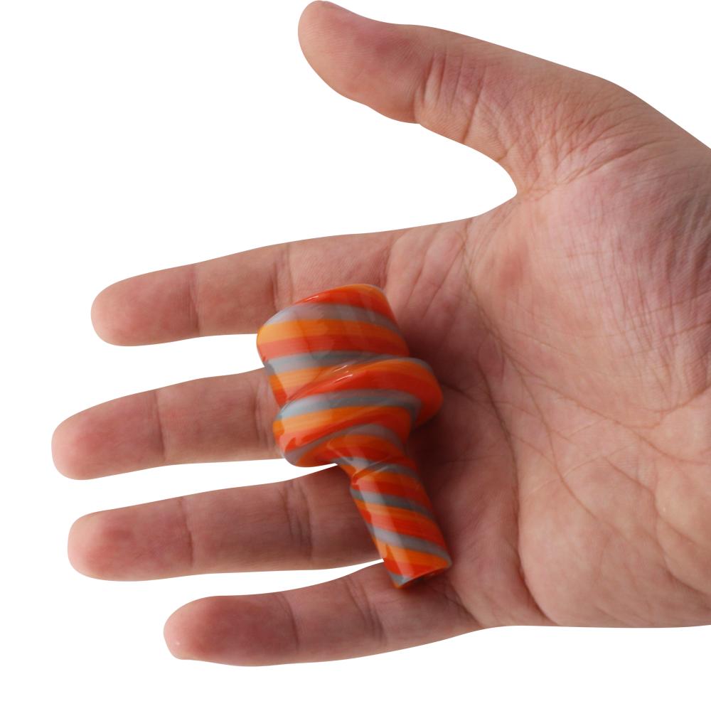 14 mm Male Vortex Swirl Bowl-Orange